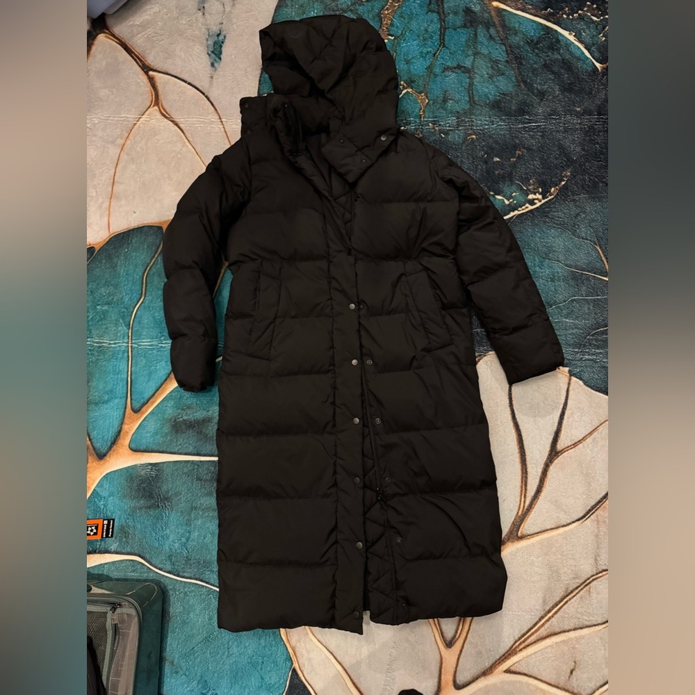 Women's Black Wunder Puff Long Jacket